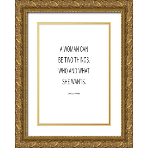 Who and What She Wants Gold Ornate Wood Framed Art Print with Double Matting by Mi, Suki