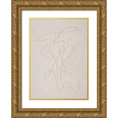 Tropez Gold Ornate Wood Framed Art Print with Double Matting by Ratcliffe, Tiffany