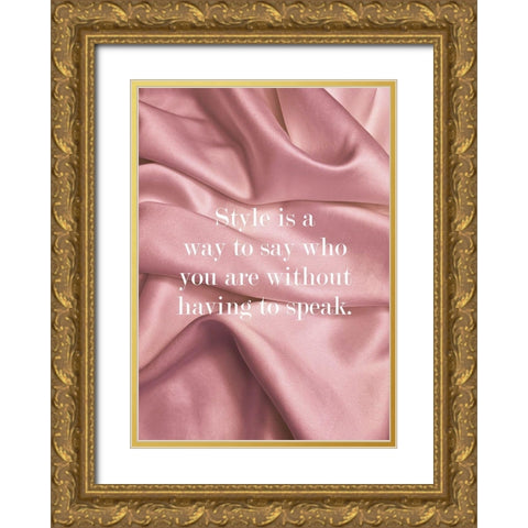Style is a Way Gold Ornate Wood Framed Art Print with Double Matting by Mi, Suki