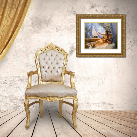 Decadence Gold Ornate Wood Framed Art Print with Double Matting by Murray, Alan