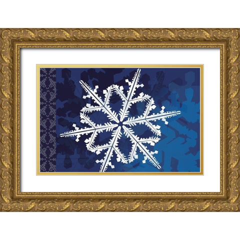 Cristal de Glace II Gold Ornate Wood Framed Art Print with Double Matting by Art Licensing Studio