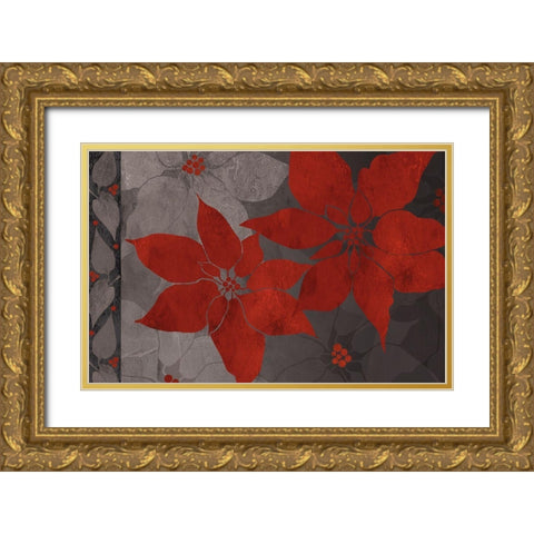 Nuit de Noel I Gold Ornate Wood Framed Art Print with Double Matting by Art Licensing Studio