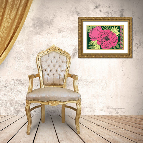 Color Bouquet IV Gold Ornate Wood Framed Art Print with Double Matting by Art Licensing Studio