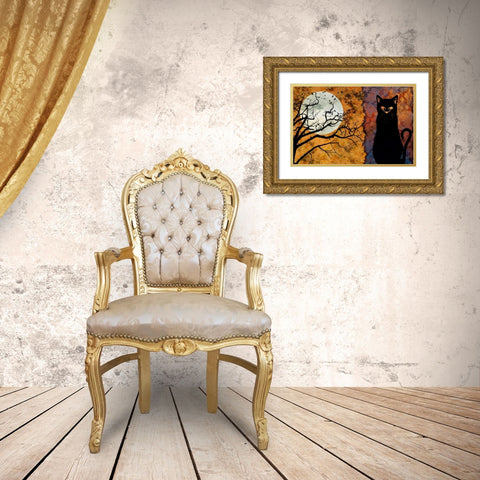 All Hallows Eve 1 Gold Ornate Wood Framed Art Print with Double Matting by Art Licensing Studio