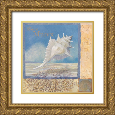 Ocean Beauties I Gold Ornate Wood Framed Art Print with Double Matting by Art Licensing Studio