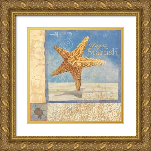Ocean Beauties IV Gold Ornate Wood Framed Art Print with Double Matting by Art Licensing Studio