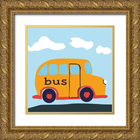 Bus Baba Gold Ornate Wood Framed Art Print with Double Matting by Art Licensing Studio