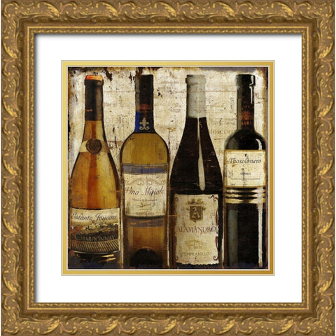 Wine Samples of Europe II Gold Ornate Wood Framed Art Print with Double Matting by Art Licensing Studio
