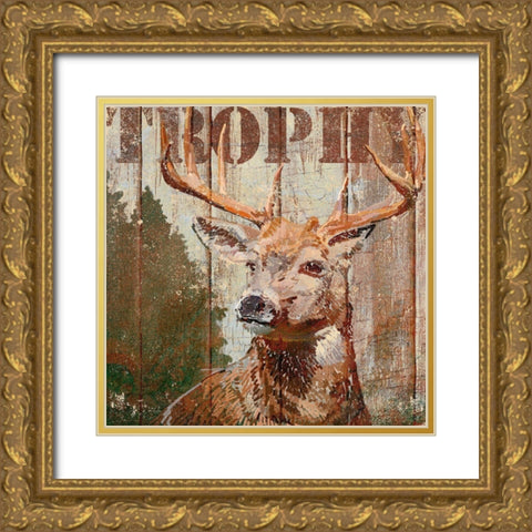 Open Season Trophy Gold Ornate Wood Framed Art Print with Double Matting by Art Licensing Studio
