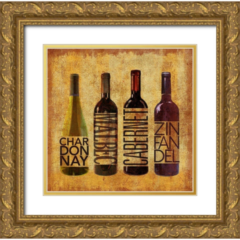 The Wine Up II Gold Ornate Wood Framed Art Print with Double Matting by Art Licensing Studio