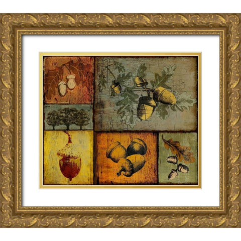 Pines and Oak II Gold Ornate Wood Framed Art Print with Double Matting by Art Licensing Studio