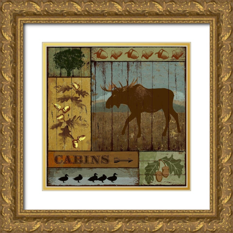 Pines and Oaks IV Gold Ornate Wood Framed Art Print with Double Matting by Art Licensing Studio