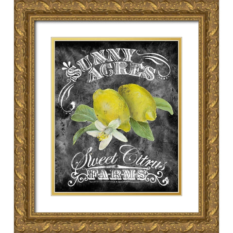 Sunny Acres Gold Ornate Wood Framed Art Print with Double Matting by Art Licensing Studio