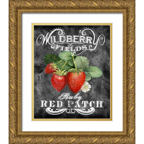 Wildberry Fields Gold Ornate Wood Framed Art Print with Double Matting by Art Licensing Studio