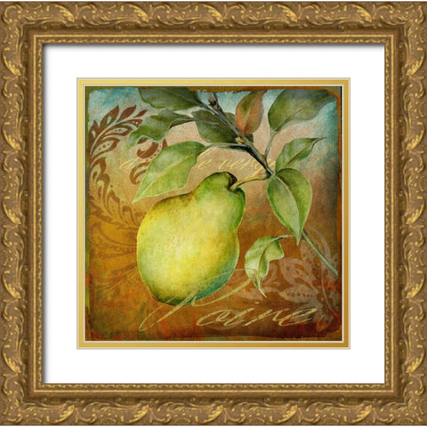 From The Grove Pear Gold Ornate Wood Framed Art Print with Double Matting by Art Licensing Studio