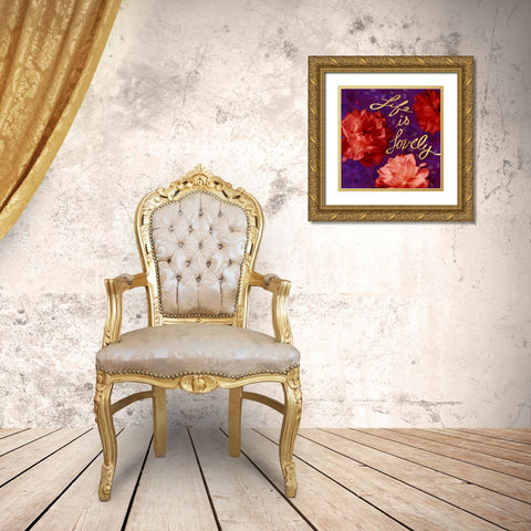 Flowersay 1 Gold Ornate Wood Framed Art Print with Double Matting by Art Licensing Studio