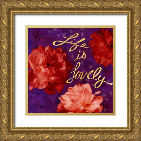 Flowersay 1 Gold Ornate Wood Framed Art Print with Double Matting by Art Licensing Studio