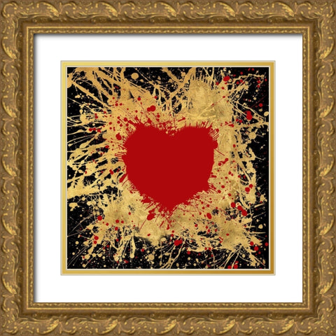Heart of Gold 1 Gold Ornate Wood Framed Art Print with Double Matting by Art Licensing Studio