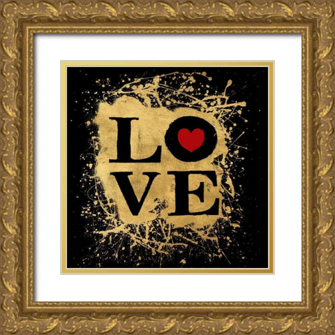 Heart of Gold 1V Gold Ornate Wood Framed Art Print with Double Matting by Art Licensing Studio