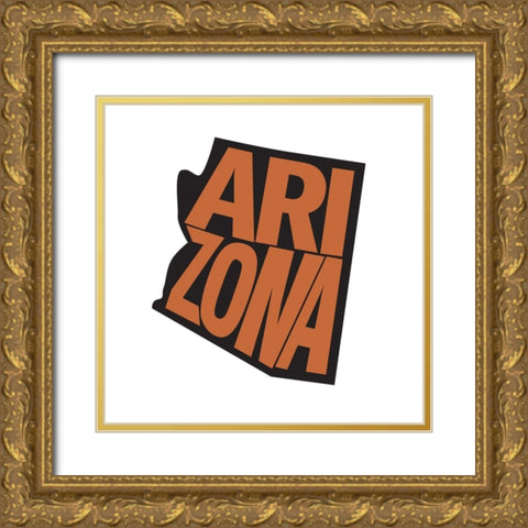 Arizona Gold Ornate Wood Framed Art Print with Double Matting by Art Licensing Studio