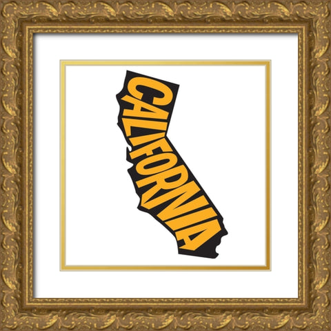 California Gold Ornate Wood Framed Art Print with Double Matting by Art Licensing Studio