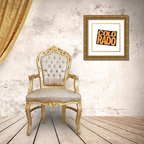 Colorado Gold Ornate Wood Framed Art Print with Double Matting by Art Licensing Studio