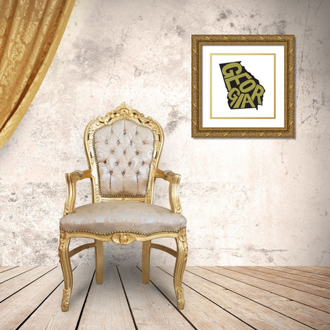 Georgia Gold Ornate Wood Framed Art Print with Double Matting by Art Licensing Studio