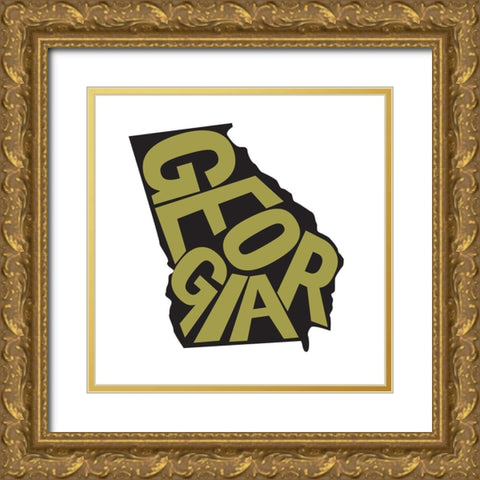 Georgia Gold Ornate Wood Framed Art Print with Double Matting by Art Licensing Studio