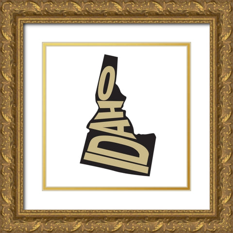 Idaho Gold Ornate Wood Framed Art Print with Double Matting by Art Licensing Studio