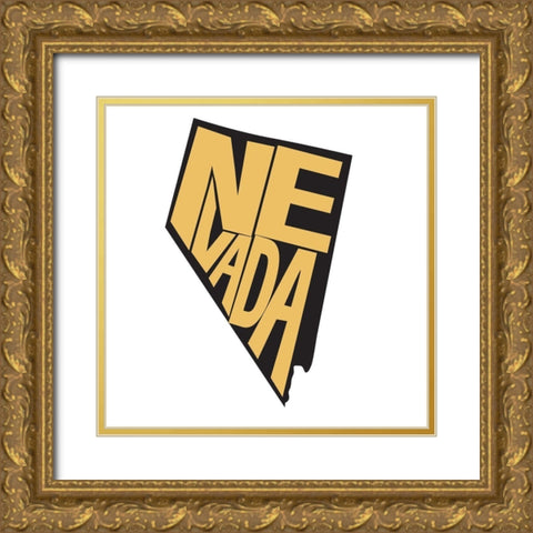 Nevada Gold Ornate Wood Framed Art Print with Double Matting by Art Licensing Studio