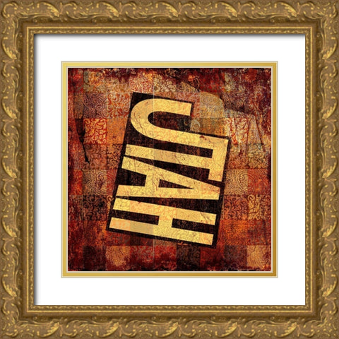 Utah Gold Ornate Wood Framed Art Print with Double Matting by Art Licensing Studio