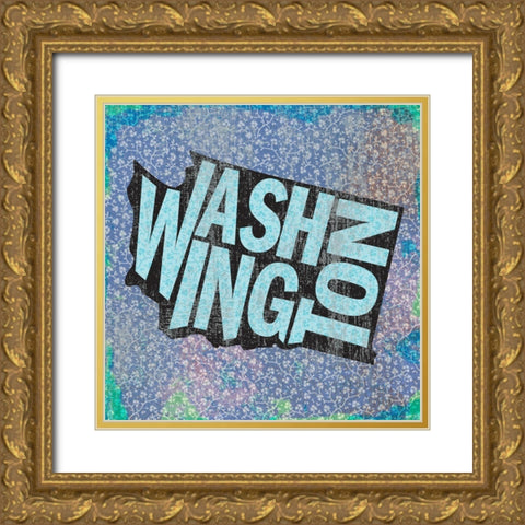 Washington Gold Ornate Wood Framed Art Print with Double Matting by Art Licensing Studio