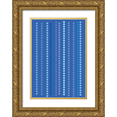 Cool Blue 7 Gold Ornate Wood Framed Art Print with Double Matting by Art Licensing Studio