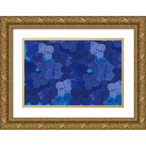 Cool Blue 9 Gold Ornate Wood Framed Art Print with Double Matting by Art Licensing Studio