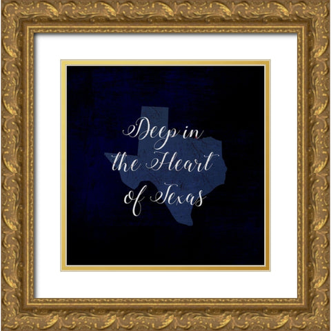 Deep in Texas Gold Ornate Wood Framed Art Print with Double Matting by Art Licensing Studio
