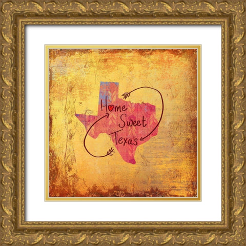 Sweet Texas Gold Ornate Wood Framed Art Print with Double Matting by Art Licensing Studio