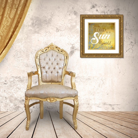 Psalm Sun Gold Ornate Wood Framed Art Print with Double Matting by Art Licensing Studio