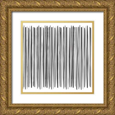 Aerial Lines Gold Ornate Wood Framed Art Print with Double Matting by Art Licensing Studio