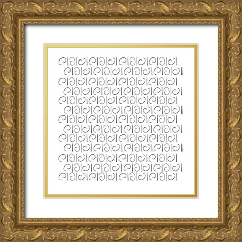 Aerial Scroll Gold Ornate Wood Framed Art Print with Double Matting by Art Licensing Studio