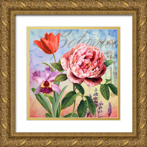 Botanique with Rose Gold Ornate Wood Framed Art Print with Double Matting by Art Licensing Studio