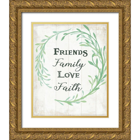 Family Love 3 Gold Ornate Wood Framed Art Print with Double Matting by Art Licensing Studio