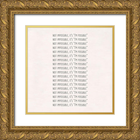 Possible Gold Ornate Wood Framed Art Print with Double Matting by Art Licensing Studio