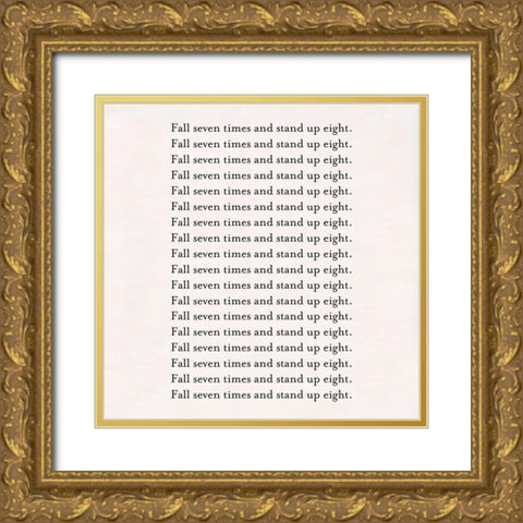 Seven-Eight Gold Ornate Wood Framed Art Print with Double Matting by Art Licensing Studio