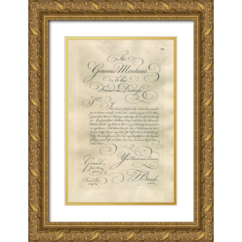 The Generous Merchant to his Friend in Distress Gold Ornate Wood Framed Art Print with Double Matting by Art Licensing Studio