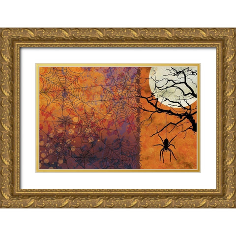 All Hallows eve V Gold Ornate Wood Framed Art Print with Double Matting by Art Licensing Studio