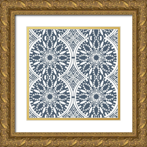 Trixie Mandala Pattern Gold Ornate Wood Framed Art Print with Double Matting by Art Licensing Studio