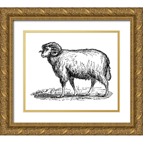 Mr Ram Gold Ornate Wood Framed Art Print with Double Matting by Art Licensing Studio