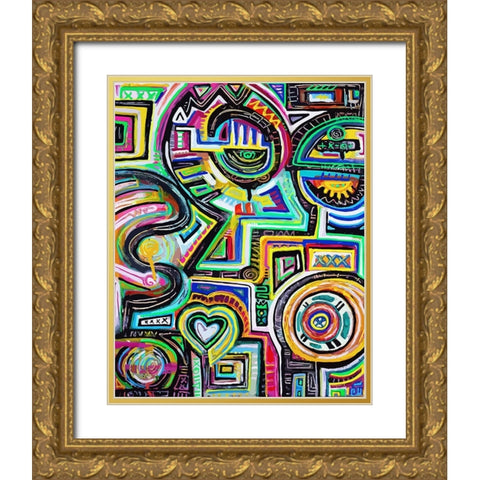 Celestial Engine Gold Ornate Wood Framed Art Print with Double Matting by Mcilwaine, Alloyius