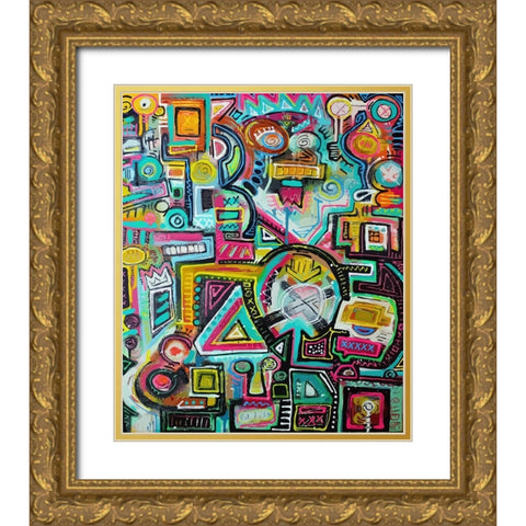 Counting Sideways 8s Gold Ornate Wood Framed Art Print with Double Matting by Mcilwaine, Alloyius