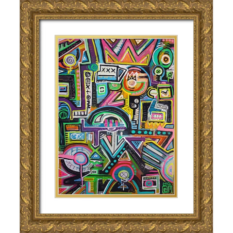Humpty Dumpty Loves Spelunking Gold Ornate Wood Framed Art Print with Double Matting by Mcilwaine, Alloyius